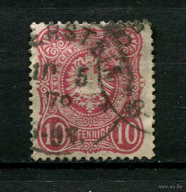 Рейх - 1875/1879 - Герб - 10 Pfe - [Mi.33] - 1 марка. Гашеная.  (Лот 136BU)