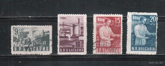 Болгария-1950, (Мих.770-773),  гаш.  , Промышленность(полная серия)