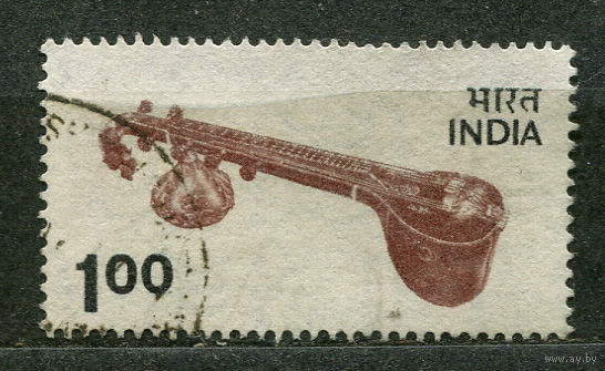 Струнный музыкальный инструмент. Индия. 1975