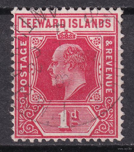 148.BrKCI. Великобритания. Колонии. Подветренные острова. Стандарт. Эдуард VII. 1907 г. 1P. Mi.#38b.