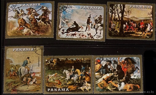 1968. Панама. Охота, живопись, Габиленны. Mich.1110-1115