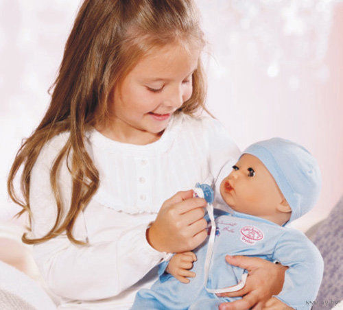 Кукла интерактивная Беби Аннабель (оригинал) 46 см с мимикой+музыкальная игрушка Овечка,Zapf Creation(Германия)