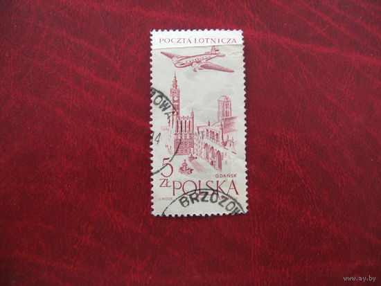 Марка Авиапочта Гданьск 1958 год Польша