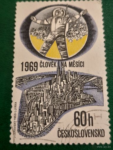 Чехословакия 1969. Первый человек на луне. Космонавтика