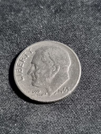 США 10 центов 1965