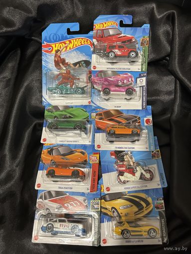 Hot Wheels Машинки Мотоцикл Новые Honda MOTO Tesla Porsche Dodge Mitsubishi Коллекционные Игрушки Коллекция