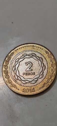 Аргентина 2 песо 2016