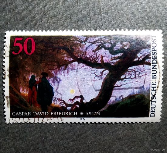 Марка Германия 1974 год Искусство