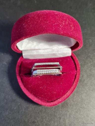 Шикарное кольцо, нестандартный дизайн серебро 925 лот#2, С РУБЛЯ! МНОГО ЛОТОВ С РУБЛЯ БЕЗ МЦ!