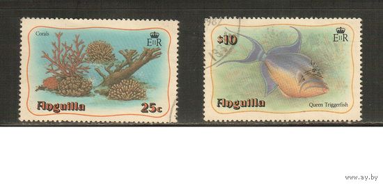 Ангилья-1982(Мих.466,476) , гаш.    ,  Морская фауна, Рыбы,