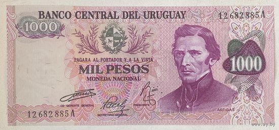 Уругвай 1000 песо 1974 г.