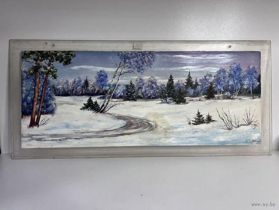 Живопись зима масло 1987 год