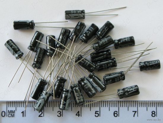 Конденсатор электролитический 22uF 50V