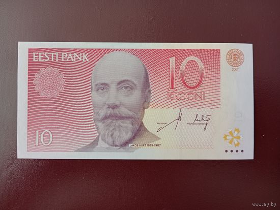 Эстония 10 крон 2007 UNC
