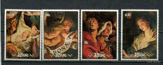 Ниуэ - 1988 - Рождество. Искусство - [Mi. 737-740] - полная серия - 4 марки. MNH.  (Лот 47JR)-T3P46