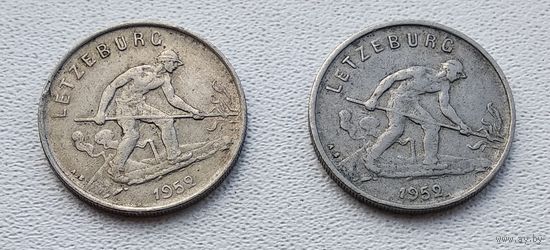 Люксембург 1 франк, 1952 2-6-29*38