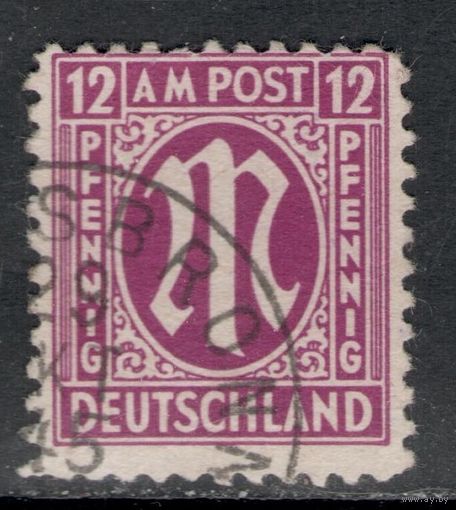 Германия 1945 Бизония Американо-Британская оккупация. Немецкая печать.