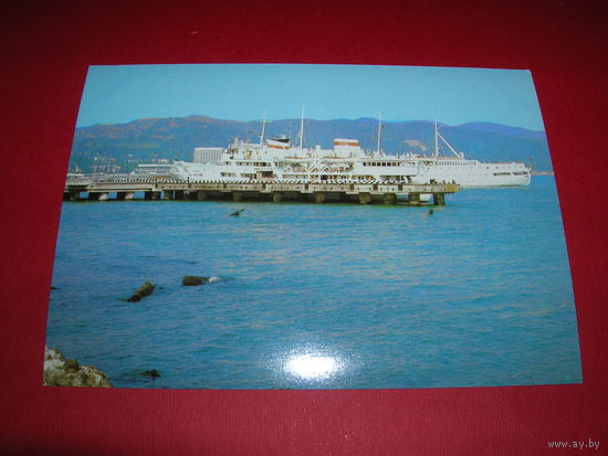 Абхазия Сухуми Порт 1981 год чистая