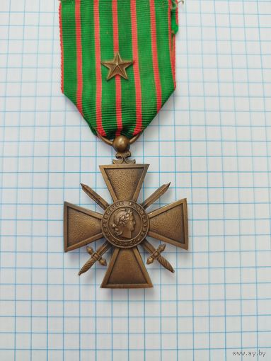 Франция. ПМВ, крест за военные заслуги Франции (1914-1916) со звездой