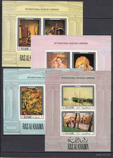 Живопись. Рас Эль Хаима (ОАЭ). 1968. 4 блока. Michel N бл42-45 (40,0 е)