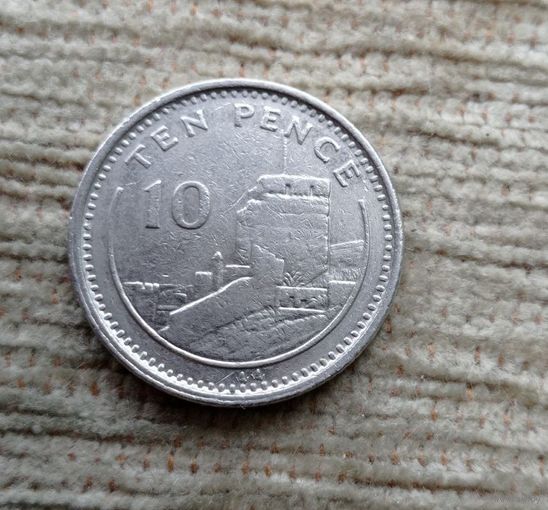 Werty71 Гибралтар 10 пенсов 1994 Мавританский замок