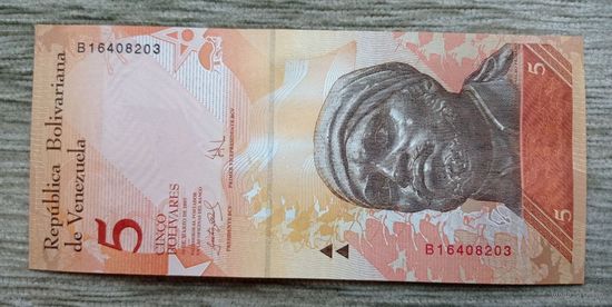 Werty71 Венесуэла 5 боливаров 2007 UNC банкнота