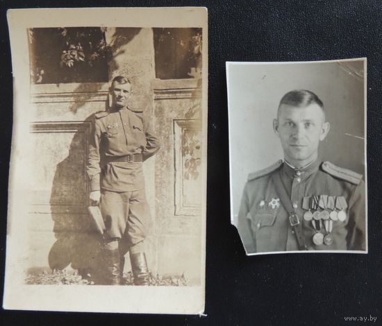 Фото "Боевой капитан", 2 шт., август 1945 г.