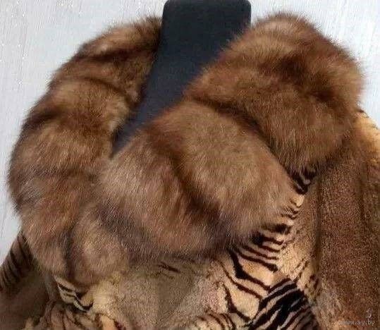 НОРКОВЫЙ ЖАКЕТ С ВОРОТНИКОМ ИЗ МЕХА БАРГУЗИНСКОГО СОБОЛЯ. ЛЮКС!