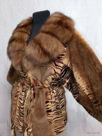 НОРКОВЫЙ ЖАКЕТ С ВОРОТНИКОМ ИЗ МЕХА БАРГУЗИНСКОГО СОБОЛЯ. ЛЮКС!