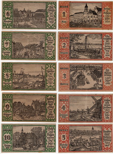 Германия, Берлин, 1921 г., полный комплект 1-20