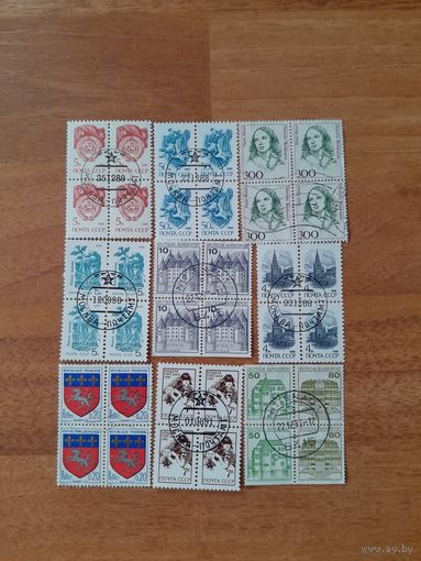 9 квартблоков стран мира