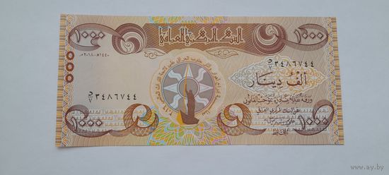 Ирак 1000 динаров 2018 года UNC