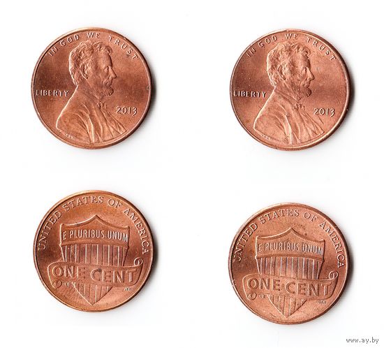 1 цент США 2013 года