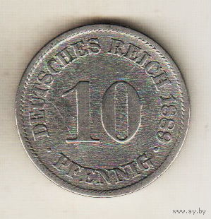 Германия 10 пфенниг 1889