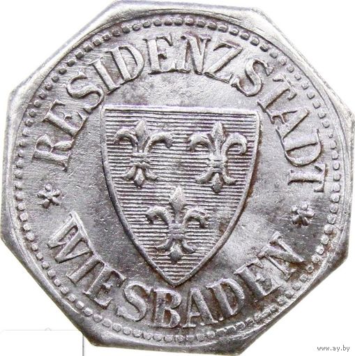 РАСПРОДАЖА!!! - ГЕРМАНИЯ ВИСБАДЕН 10 пфеннигов 1917 год