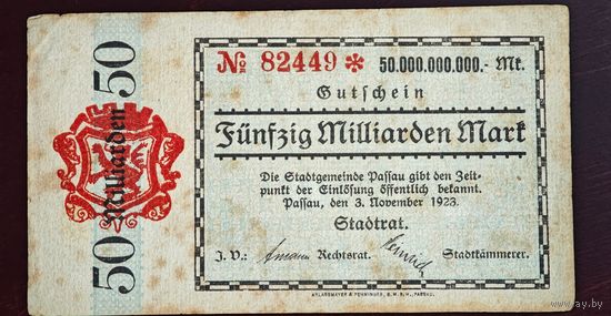 50 МИЛЛИАРДОВ марок 1923 год Германия