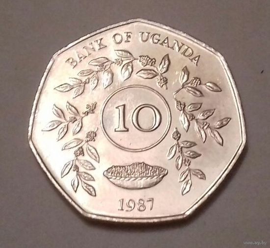 10 шиллингов, Уганда 1987 г., AU