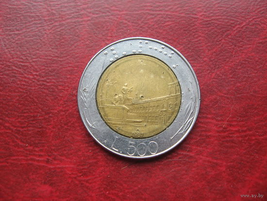 500 лир 1987 год Италия (д)