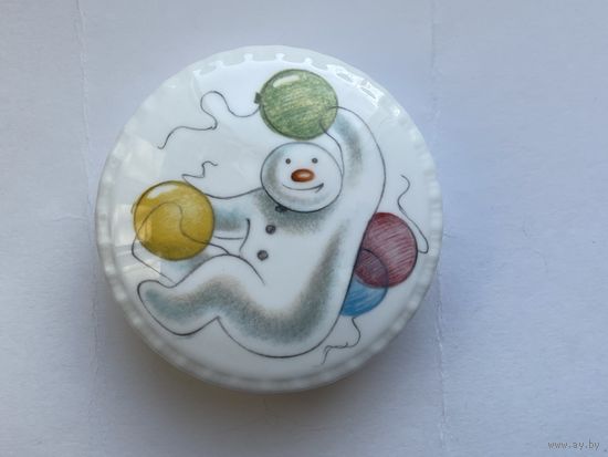 Шкатулка со Снеговиком, фарфор, Royal Doulton.