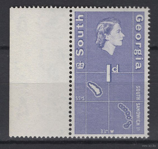 Фолкленды 1963** Южная Георгия  Карта SG#2