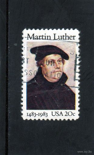 США. Ми-1669.Мартин Лютер (1483-1546), немецкий основатель лютеранской церкви.1983.