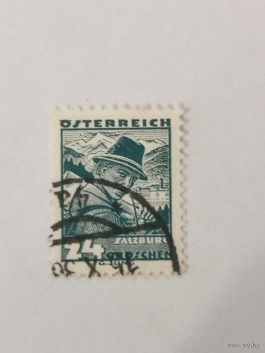 Марка из серии национальные костюмы - Дровосек из Целля, Зальцбург