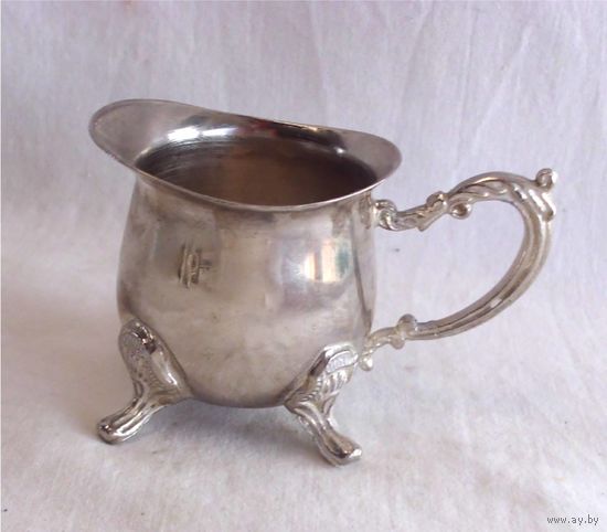 Сливочник Молочник Эгоист Сольница Солонка Серебрение Англия 03