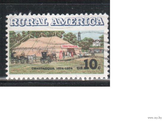 США-1974, (Мих.1154) , гаш. , Сельская Америка(одиночка)