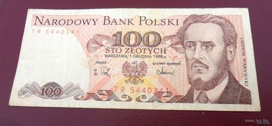 100 злотых Польша 1988 г.в.