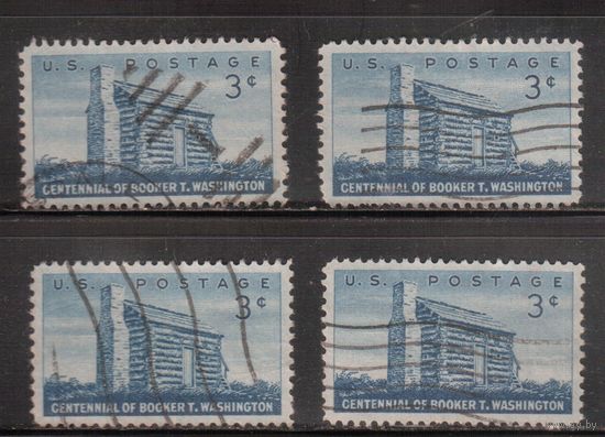 США-1956, (Мих.695), гаш. ,Букер Вашингтона(одиночка), ,цена за 1 м на выбор