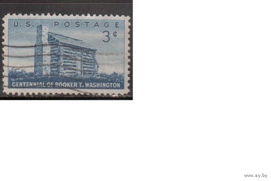 США-1956, (Мих.695), гаш. ,Букер Вашингтона(одиночка),