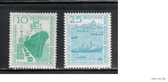 ГДР-1958,(Мих.663-664) **  , Флот, Корабли(полная серия),
