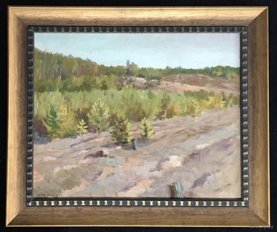 Дучиц Н.В."Весной", 1952 г. К/М. р.46х57 см.