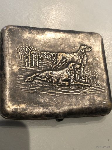 Портсигар 40-хх гг. латунь посеребрение